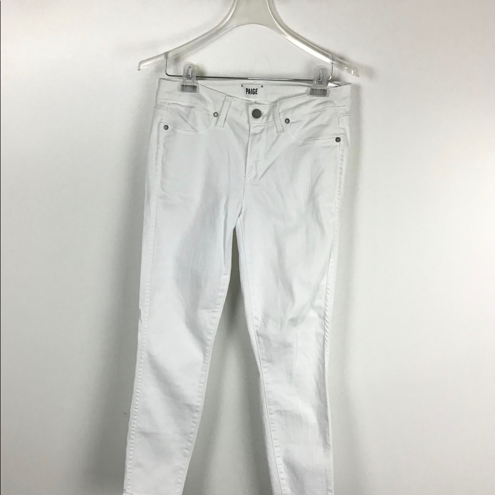 Paige | Verdugo Crop White Skinny Jeans~30 - Picture 7 of 12